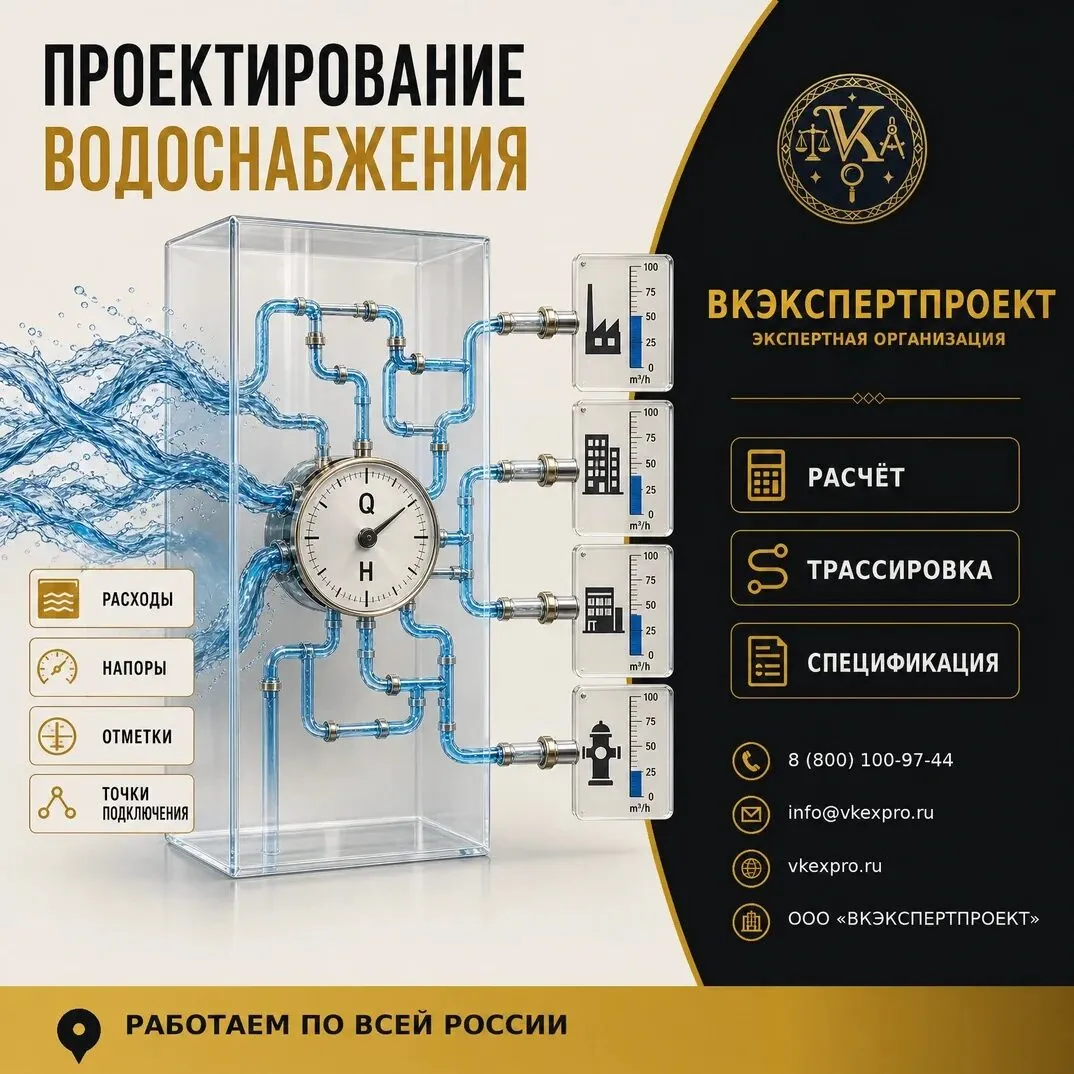 Проектирование водоснабжения