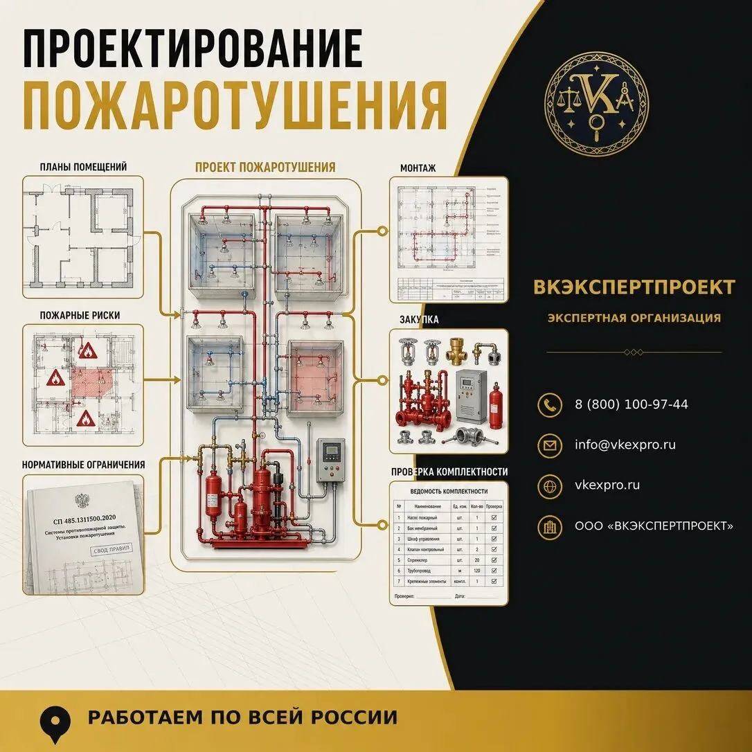 Проектирование пожаротушения