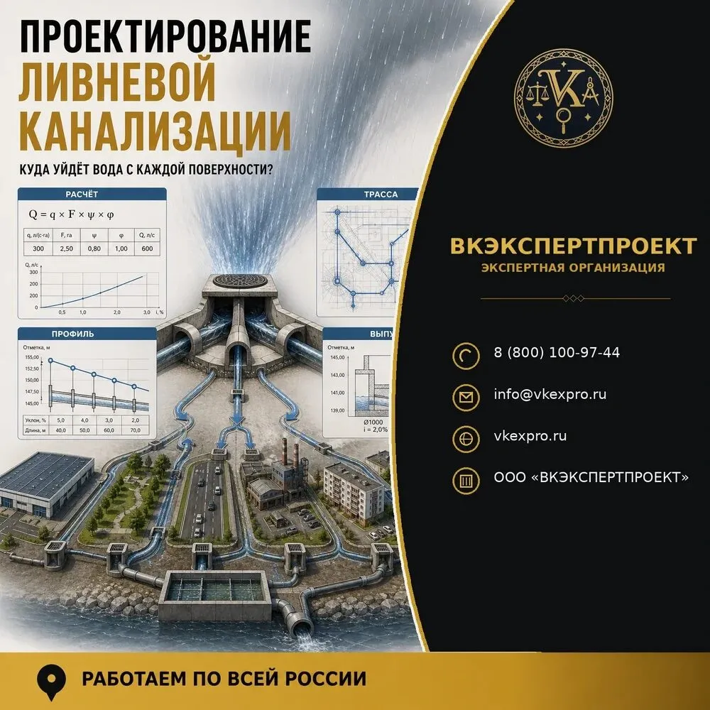 Проектирование ливневой канализации