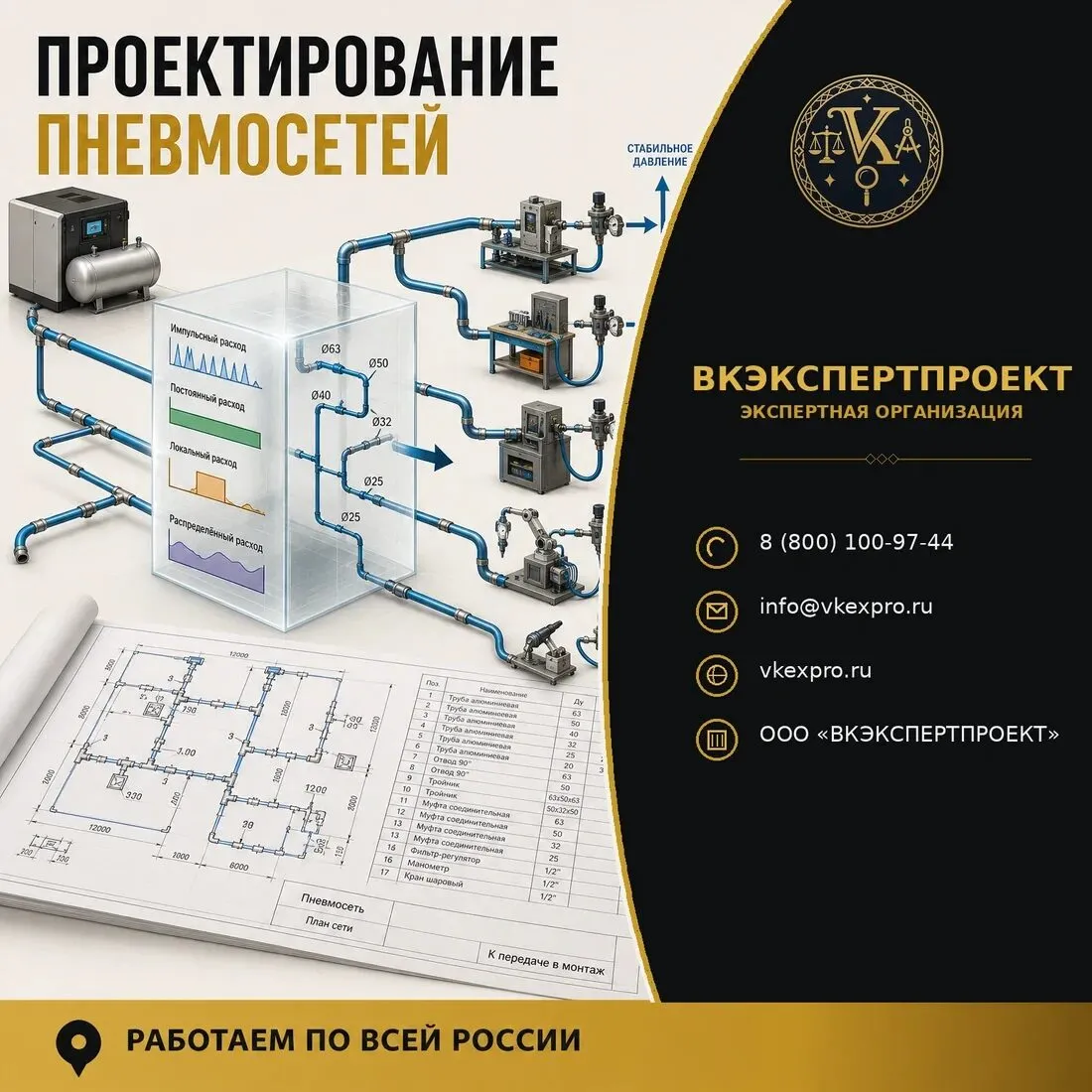 Проектирование пневмосетей