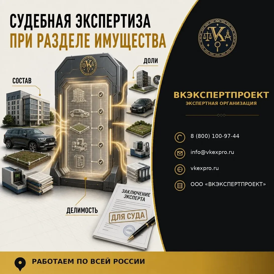 Судебная экспертиза при разделе имущества