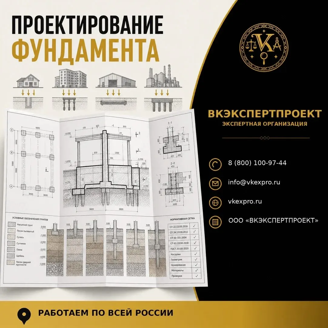 Разработка проекта фундамента