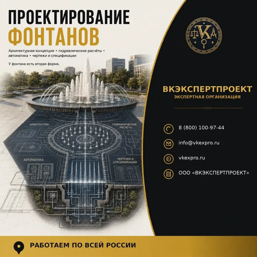 Проектирование фонтанов
