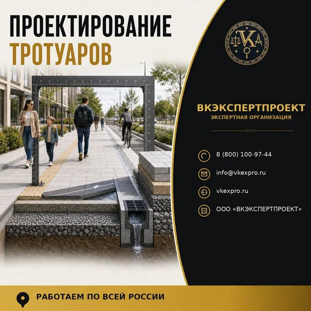 Проектирование тротуаров