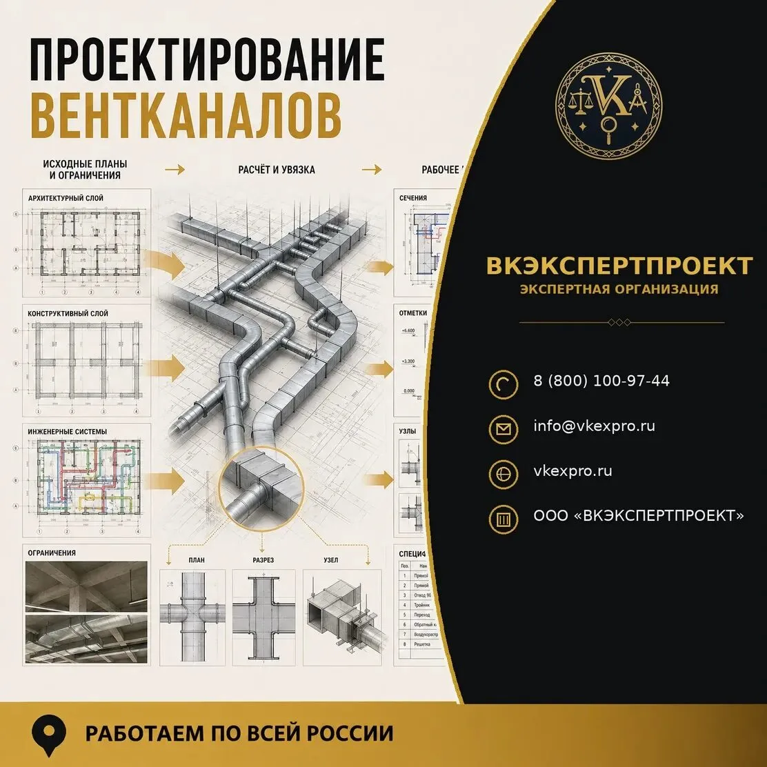 Проектирование вентканалов
